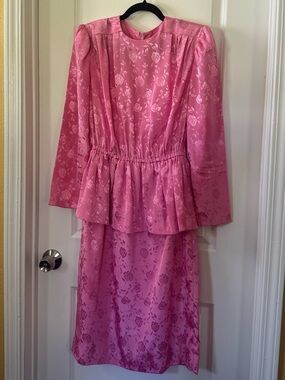 Vintage Pink Floral Dress